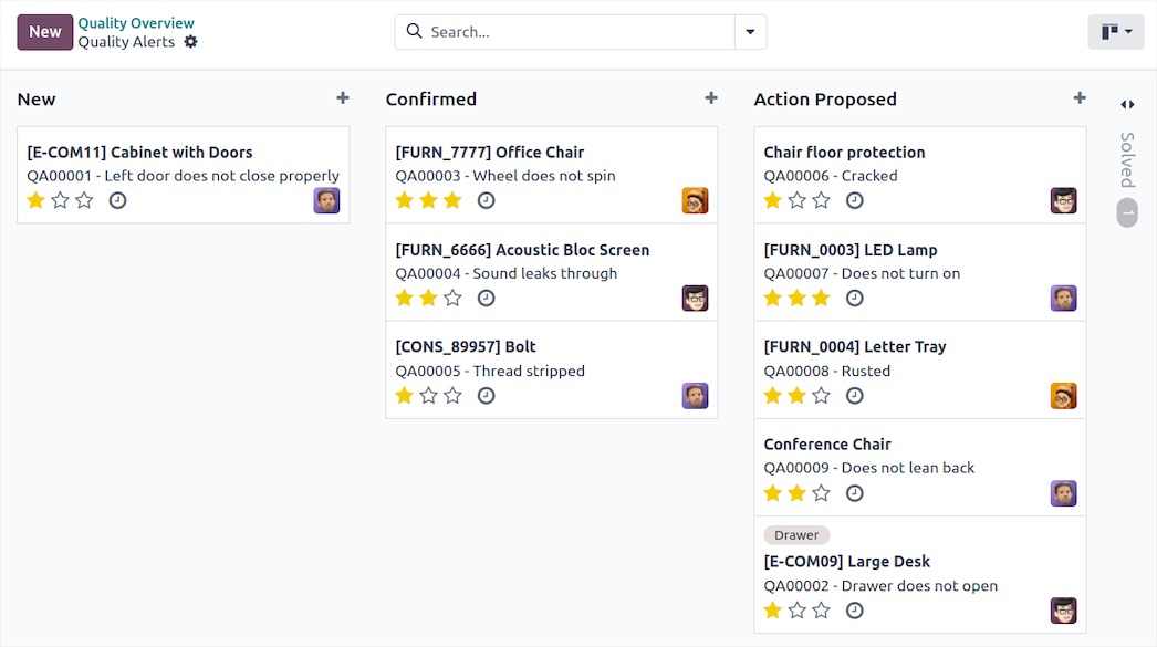 Sigma 6 Feature Odoo Manufacturing