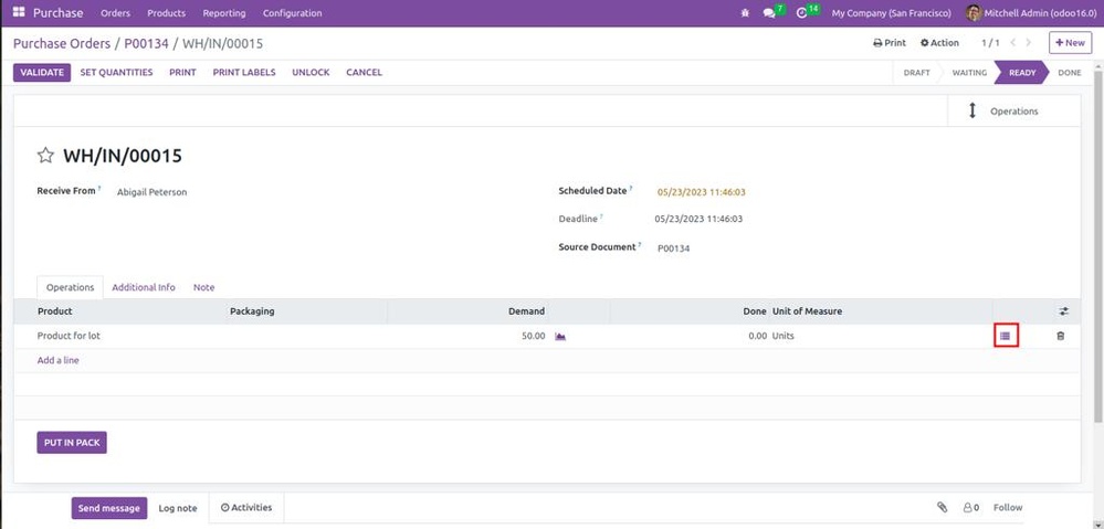 Lots and Serial Numbers In Odoo 16
