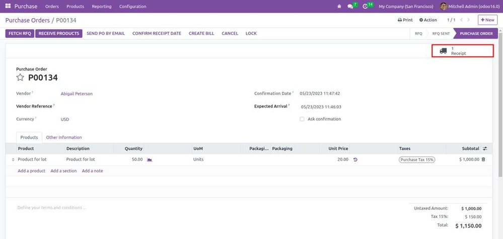 Lots and Serial Numbers In Odoo 16