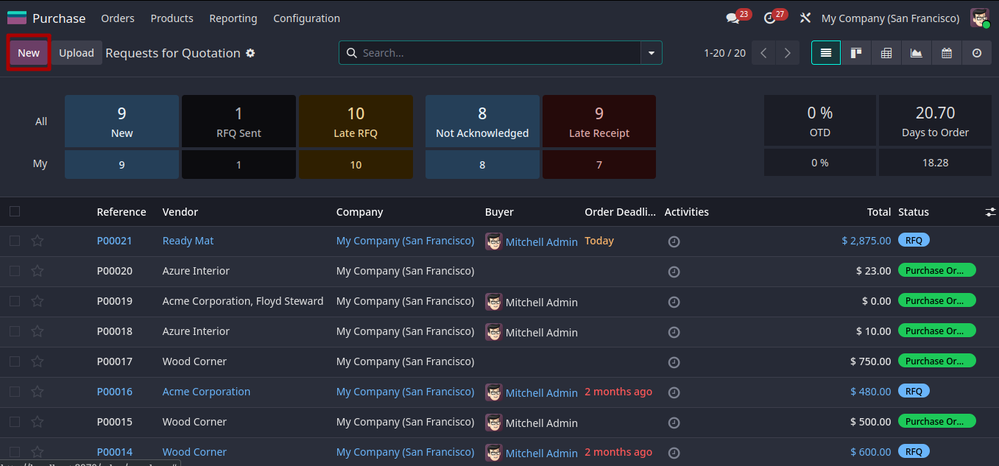 Purchase Module In Odoo 19 Enterprise