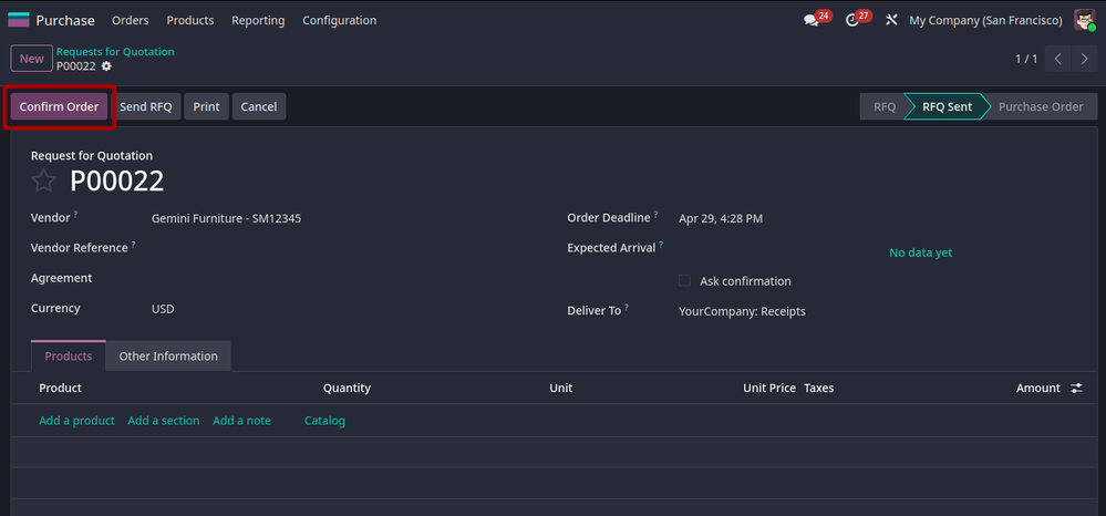 Purchase Module In Odoo 19 Enterprise