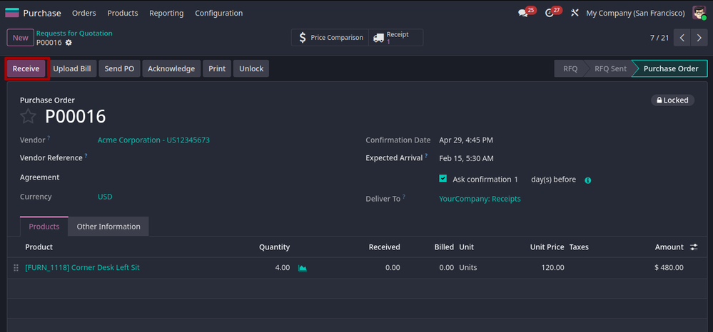Purchase Module In Odoo 19 Enterprise