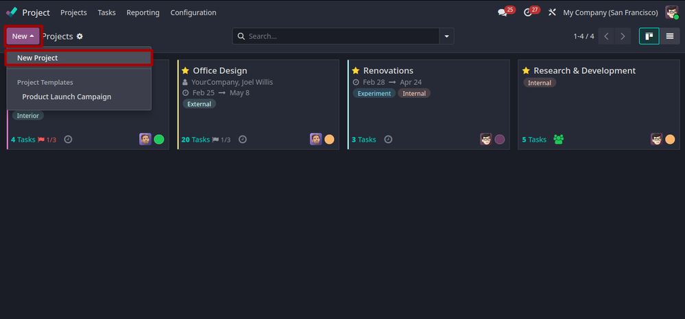 Project Module In Odoo 19 Enterprise