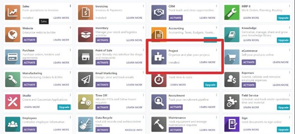 Project module in Odoo16