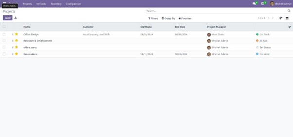 Project module in Odoo16