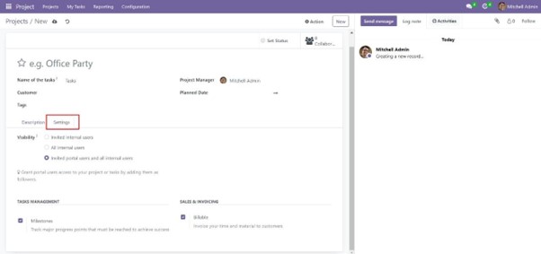 Project module in Odoo16