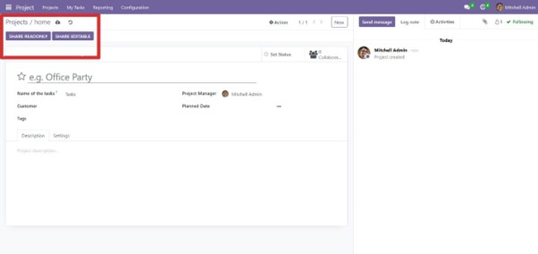 Project module in Odoo16